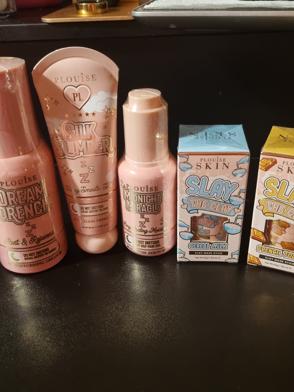 PLOUISE Bath & Skin Mini Set - Pastel Pink Bottles -all NWT SEALED
